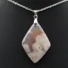Colgante de diamante y ágata flor - 1