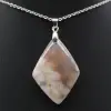 Colgante de diamante y ágata flor - 2