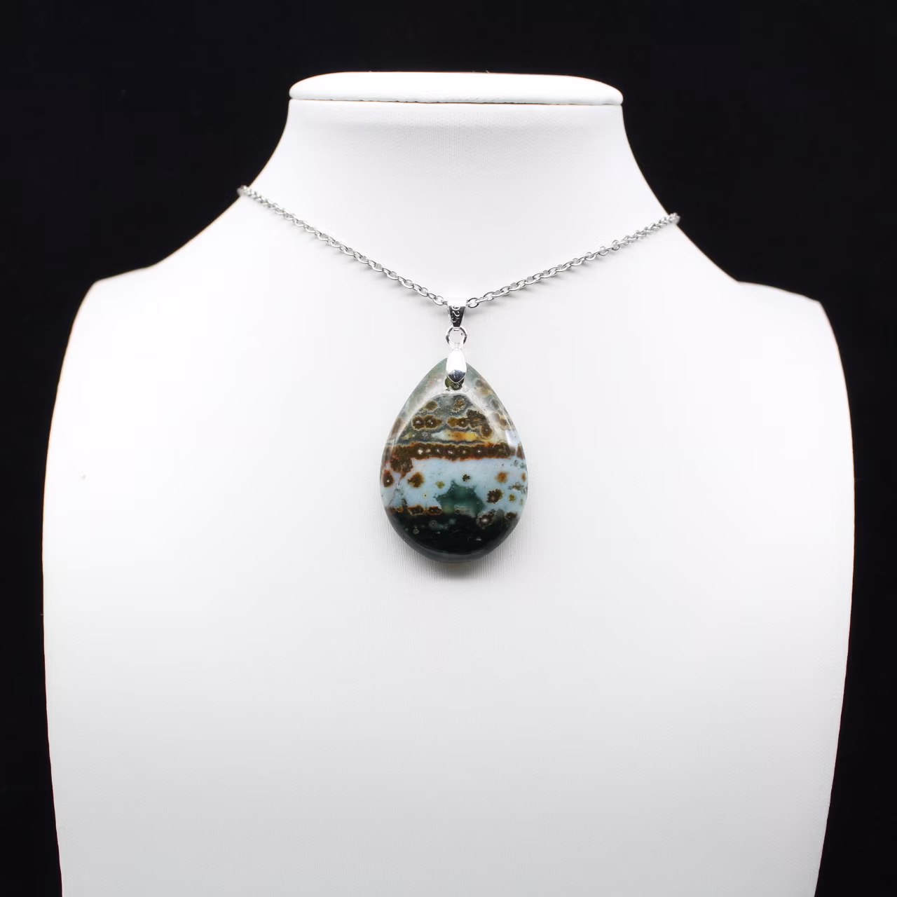 Colgante de gota de jaspe imperial