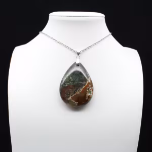 Colgante de gota de jaspe imperial