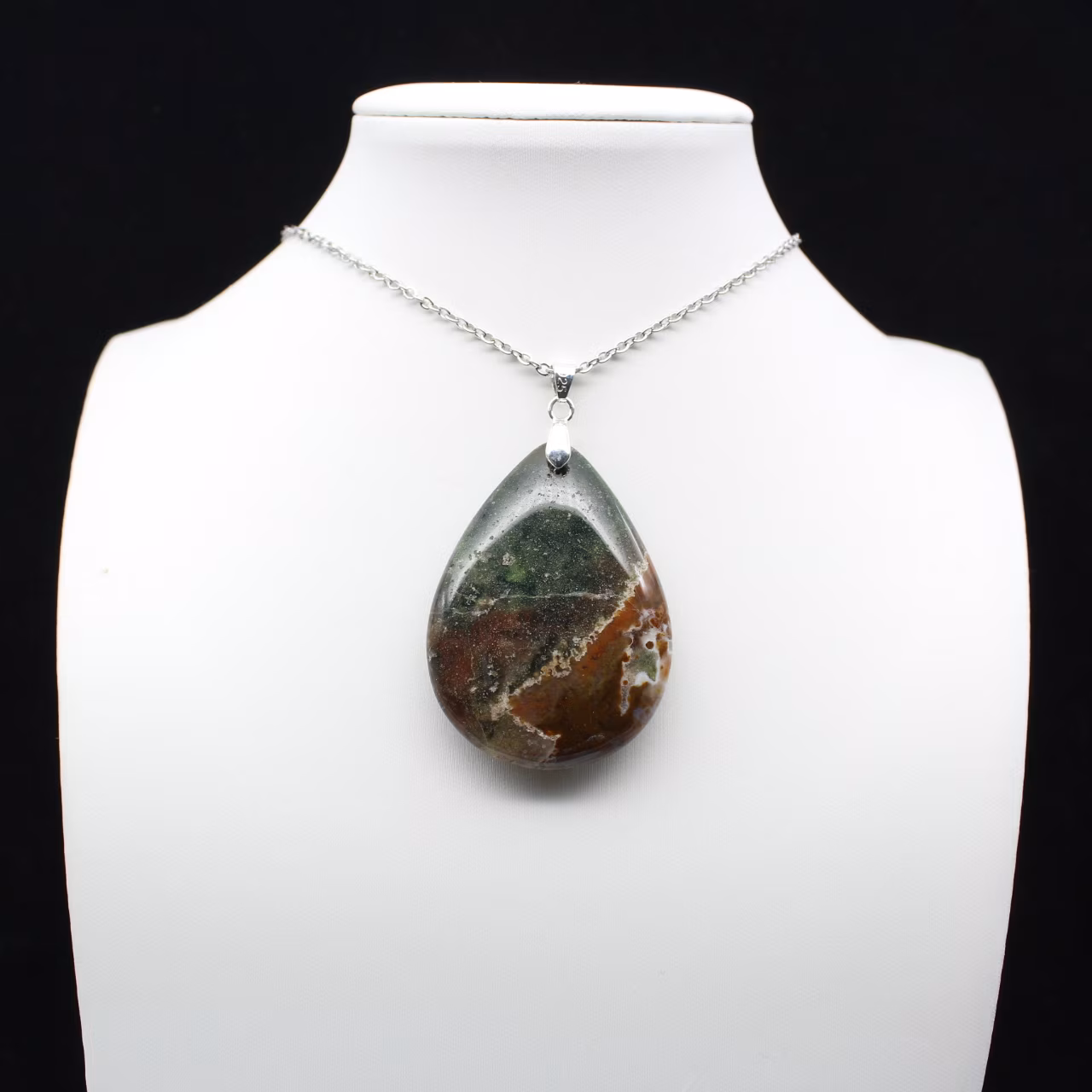 Colgante de gota de jaspe imperial