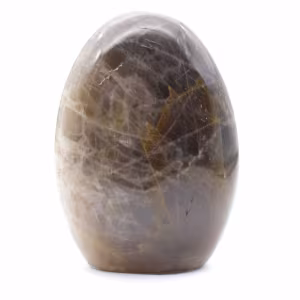 Piedra lunar negra pulida de forma libre