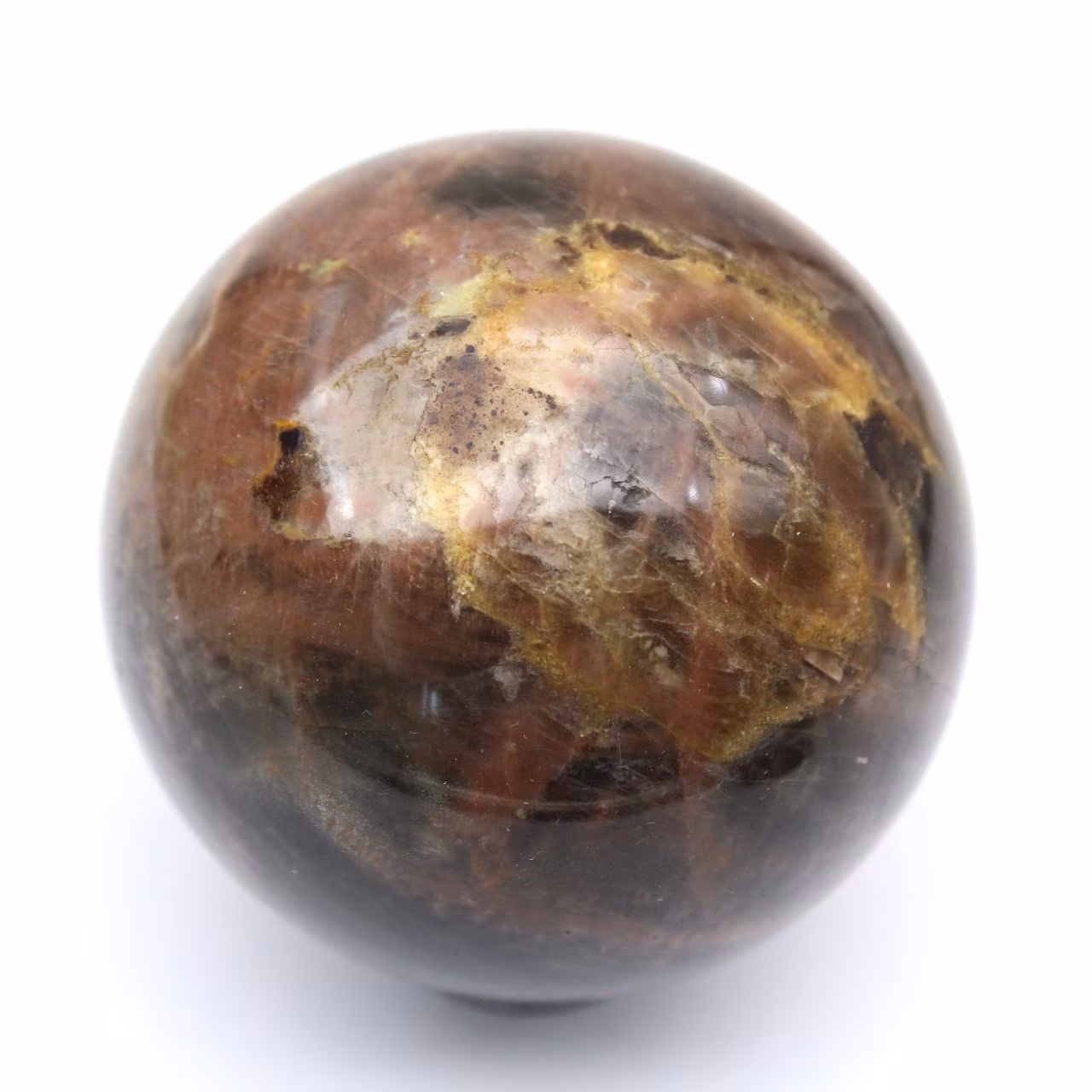 Esfera de piedra lunar de microclina