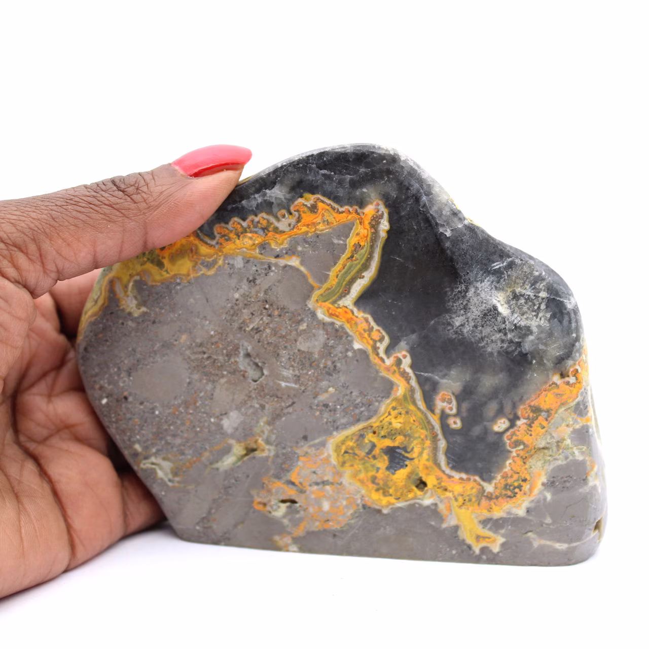 Adorno mineral: Jaspe abejorro pulido de Indonesia