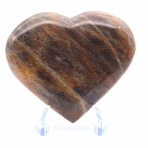 Corazón de piedra lunar negra