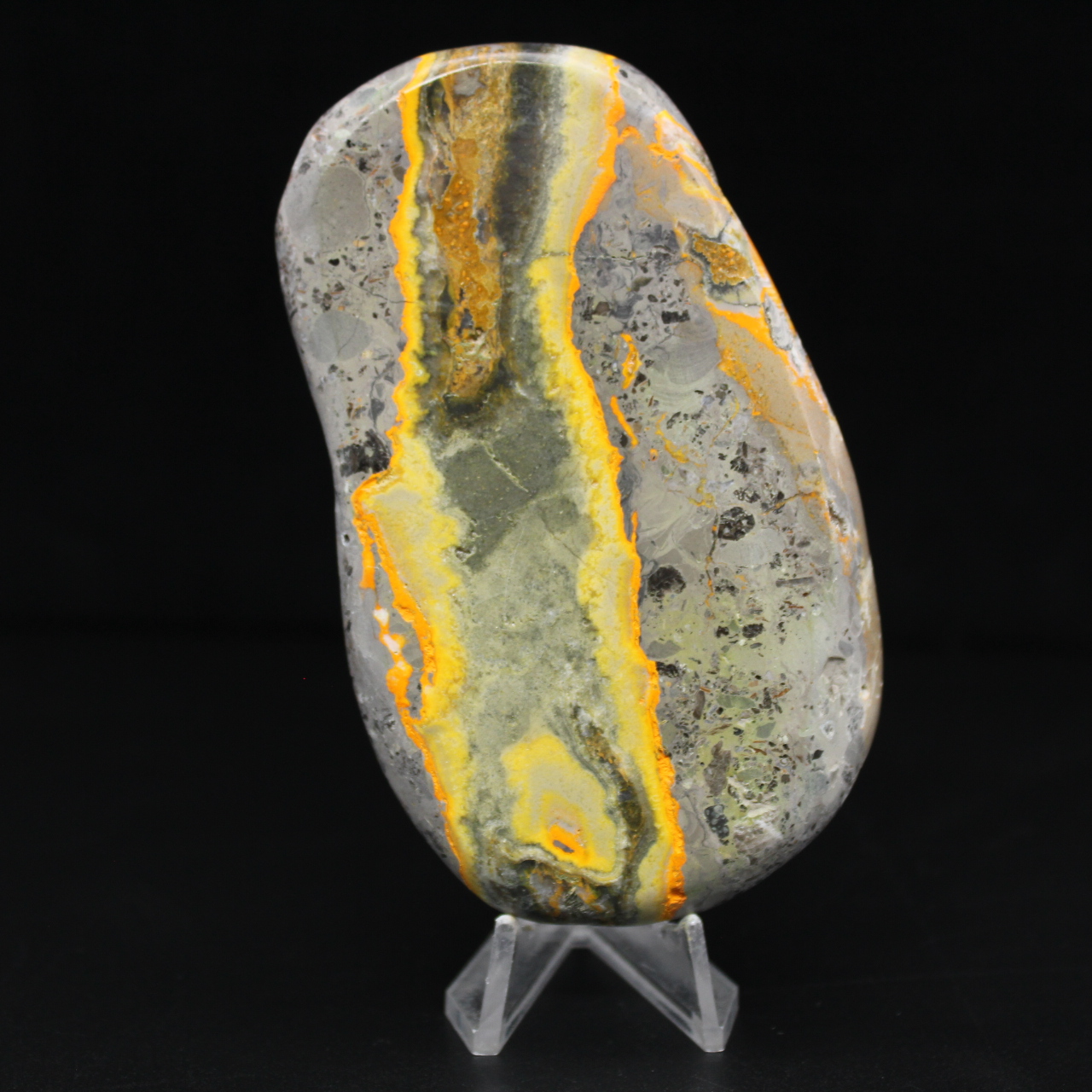 Adorno de jaspe abejorro natural pulido