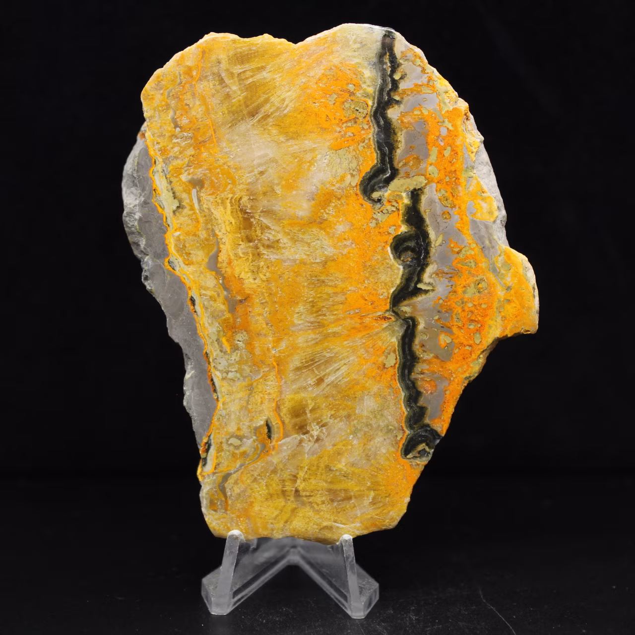 Rebanada de jaspe abejorro del volcán