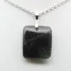 Colgante de piedra labradorita cuadrada - 1