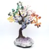 Árbol mineral con base de amatista y hojas de diversos minerales. - 3