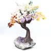 Árbol mineral con base de amatista y hojas de diversos minerales. - 6