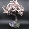 Árbol mineral con base de amatista y hojas de cuarzo rosa - 5
