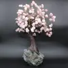 Árbol mineral con base de amatista y hojas de cuarzo rosa - 6