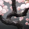 Árbol mineral con base de amatista y hojas de cuarzo rosa - 14