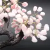 Árbol mineral con base de amatista y hojas de cuarzo rosa - 13