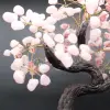 Árbol mineral con base de amatista y hojas de cuarzo rosa - 15