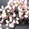 Árbol mineral con base de amatista y hojas de cuarzo rosa - 16