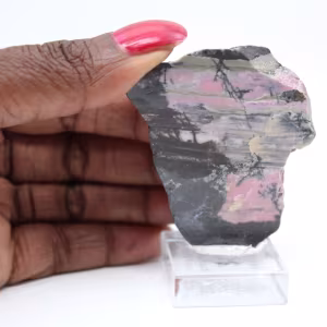 Rebanada auténtica de piedra de rodonita
