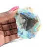 Rebanada auténtica de piedra de azurita malaquita para decoración - 4