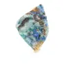 Rebanada pulida de azurita malaquita mineral bruto de calidad - 3