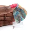 Rebanada pulida de azurita malaquita mineral bruto de calidad - 4