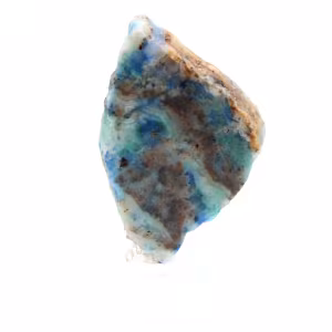 Rebanada pulida de azurita malaquita mineral bruto de calidad