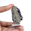 Rebanada de piedra de fluorita pirita pulida - 0
