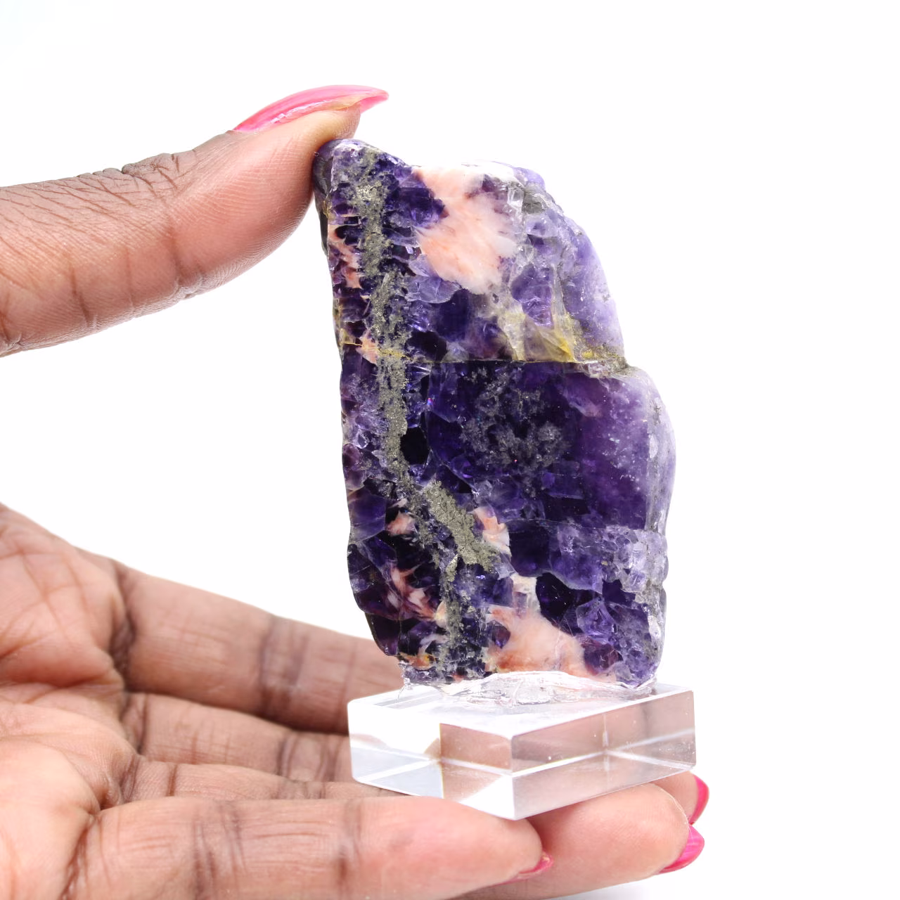 Piedra de fluorita pirita mineral bruto para colección