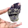 Rebanada de piedra de fluorita pirita pulida - 0