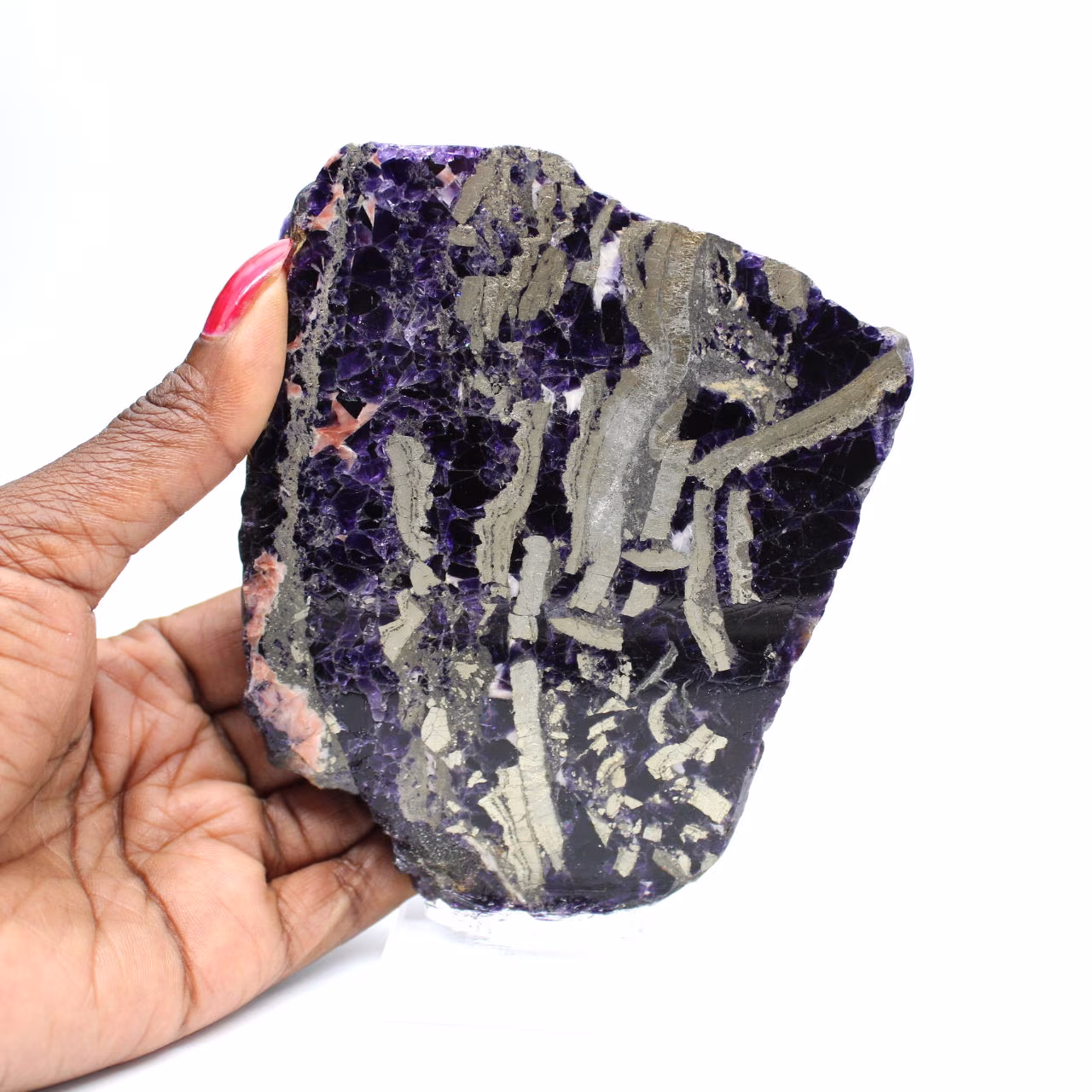 Piedra de fluorita pirita mineral bruto para colección