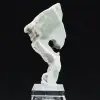 Rebanada auténtica y pulida de piedra de aragonita verde - 3