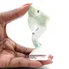 Rebanada auténtica y pulida de piedra de aragonita verde - 4