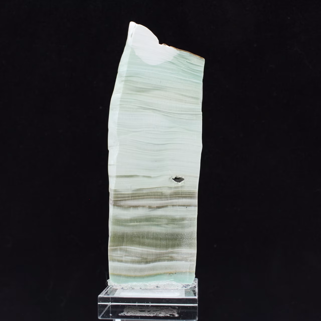 Piedra de aragonita verde ideal para colección