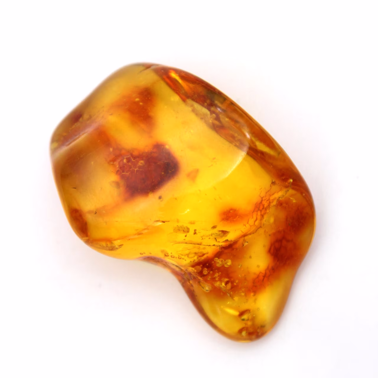 Piedra pequeña de ámbar amarillo – Objeto de colección fósil