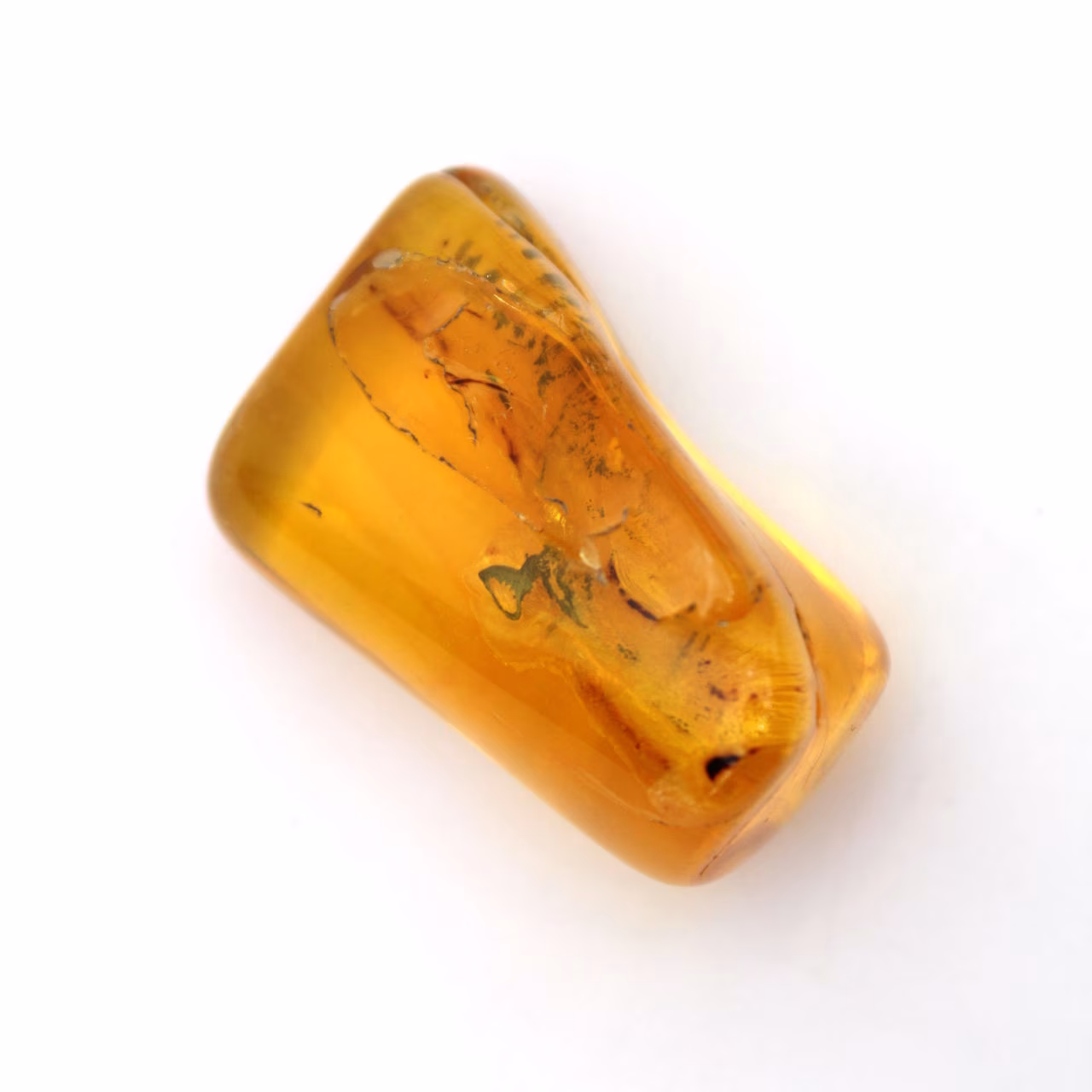 Mini guijarro de ámbar amarillo báltico: fósil para decoración