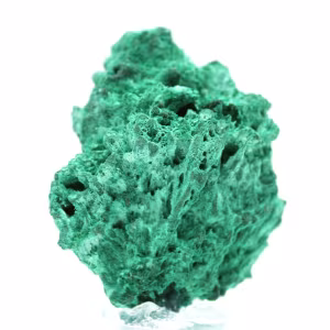 Piedra de malaquita fibrosa natural