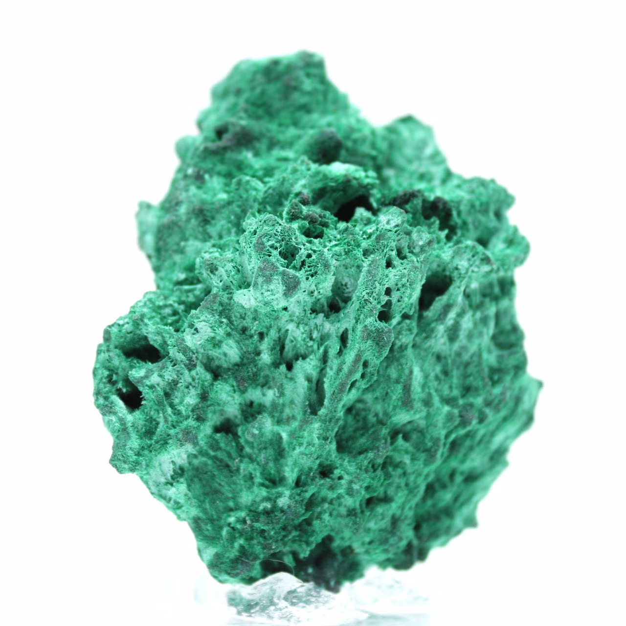 Piedra de malaquita fibrosa natural