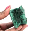 Cristal de malaquita fibrosa en bruto - 1