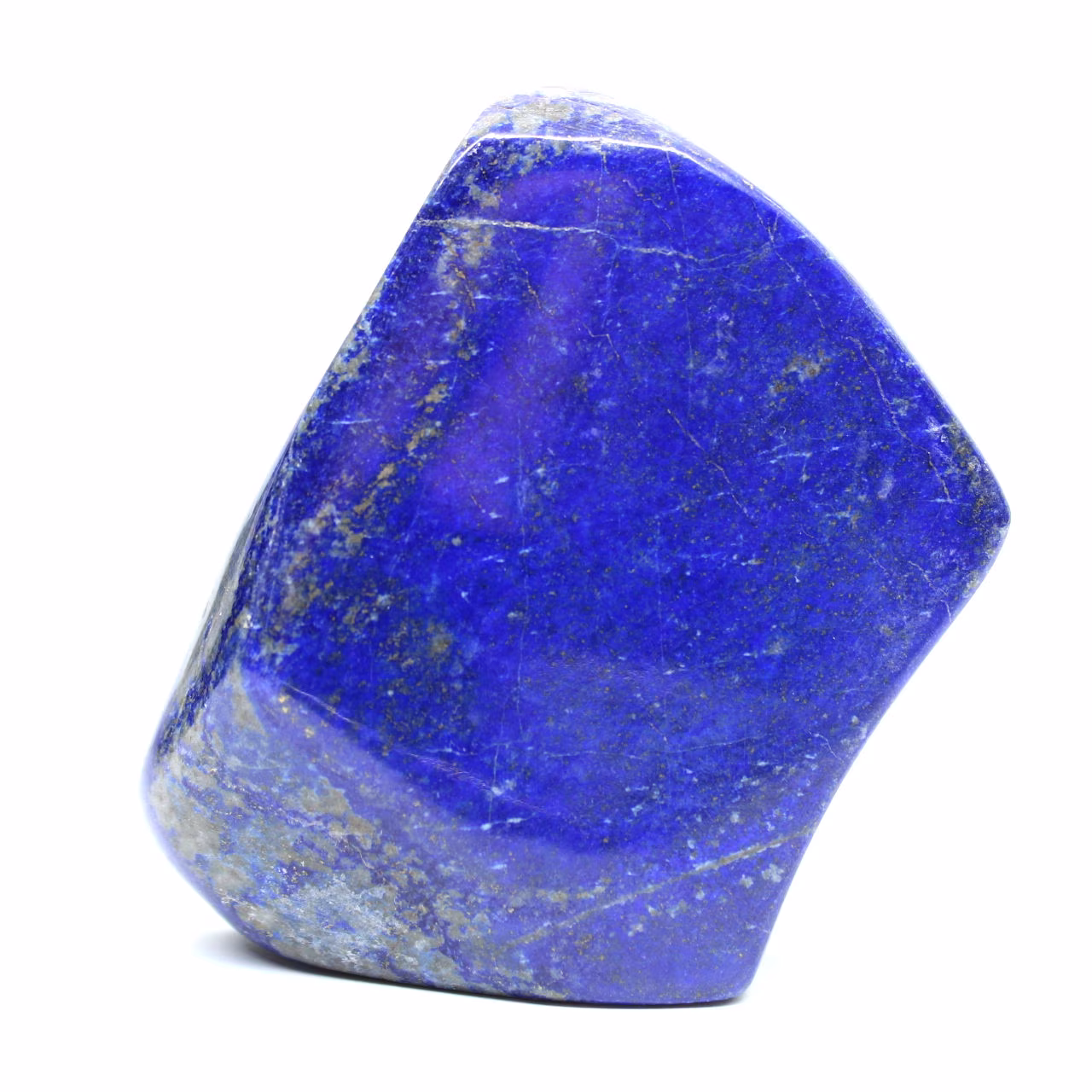 Ejemplar de lapislázuli pulido, piedra natural de Afganistán