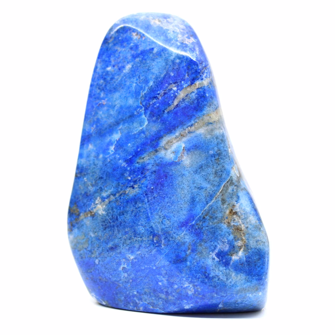 Piedra coleccionable de lapislázuli pulido, forma única