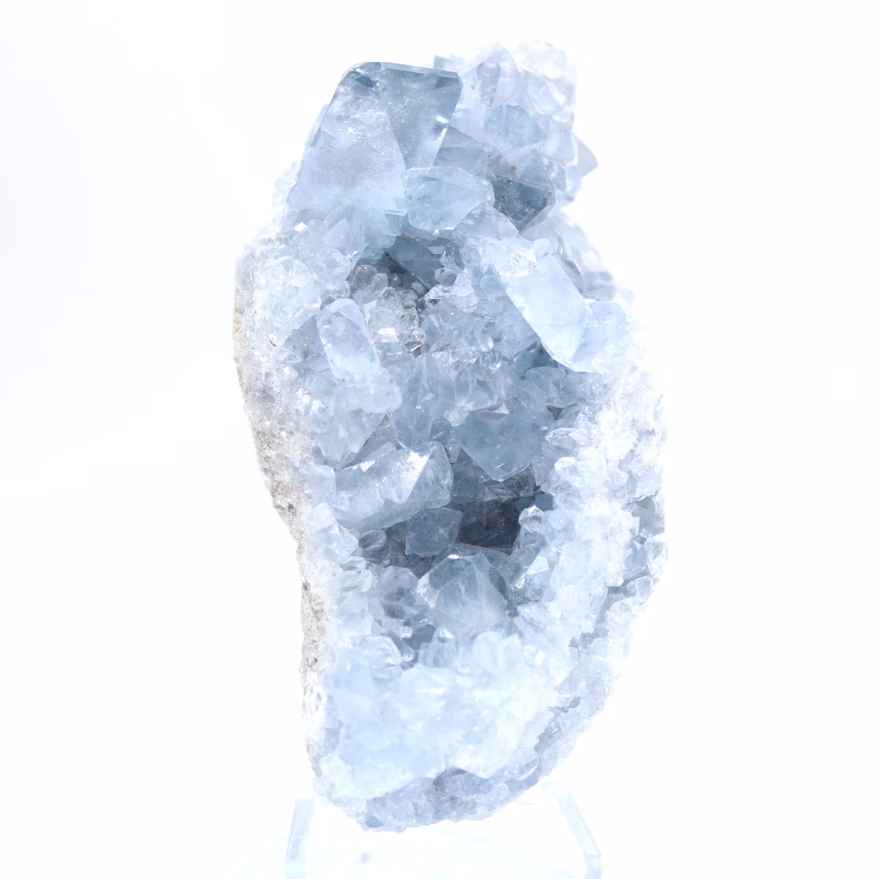 Ejemplar natural de celestita azul de Madagascar