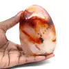 Adorno mediano de cornalina pulida - Piedra natural de Madagascar para decoración - 1