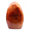 Cornalina XXL pulida de Madagascar - Piedra decorativa auténtica de color rojo anaranjado (adorno) - 0