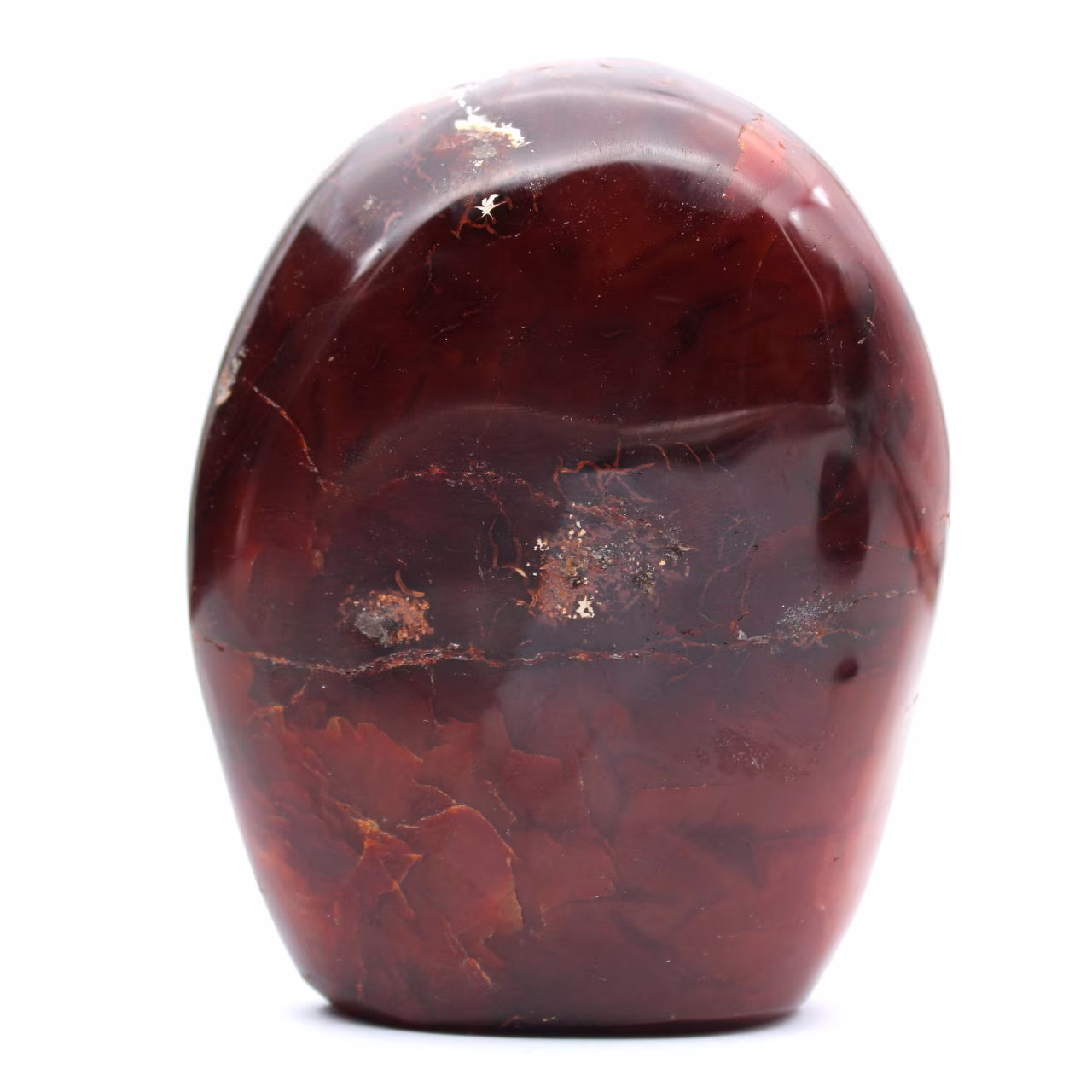 Adorno de cornalina pulida de calidad - Mineral natural coleccionable (Madagascar)