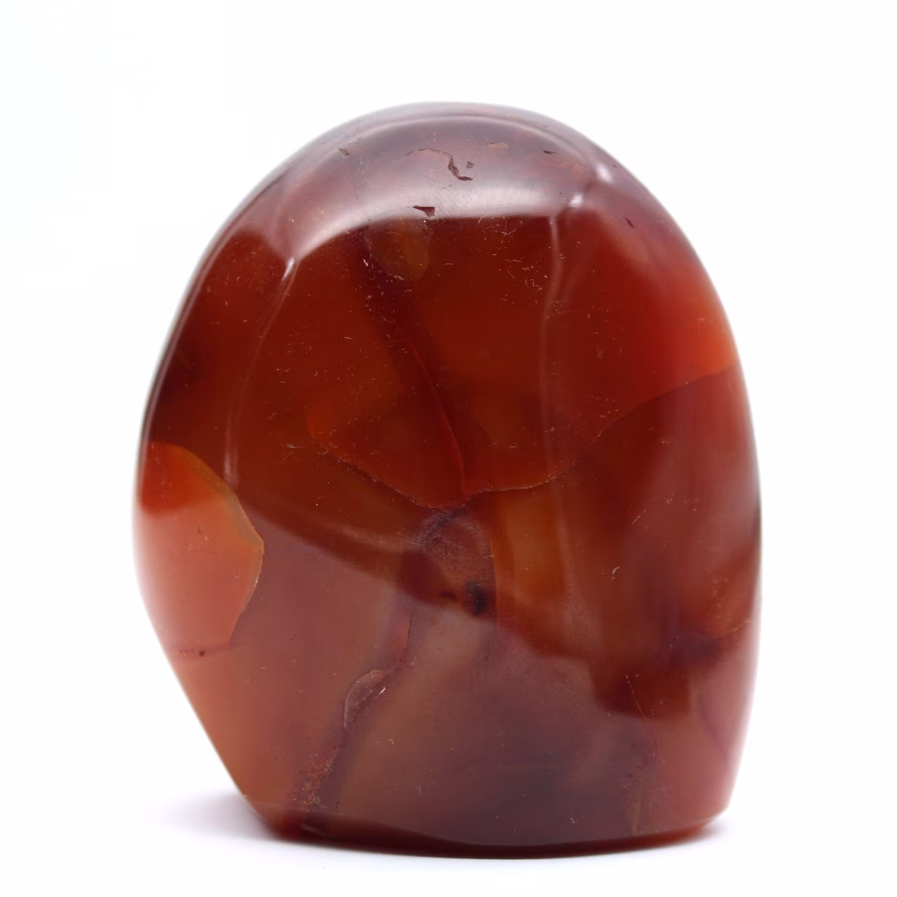 Adorno compacto de cornalina pulida - Mineral auténtico de Madagascar (370 g)