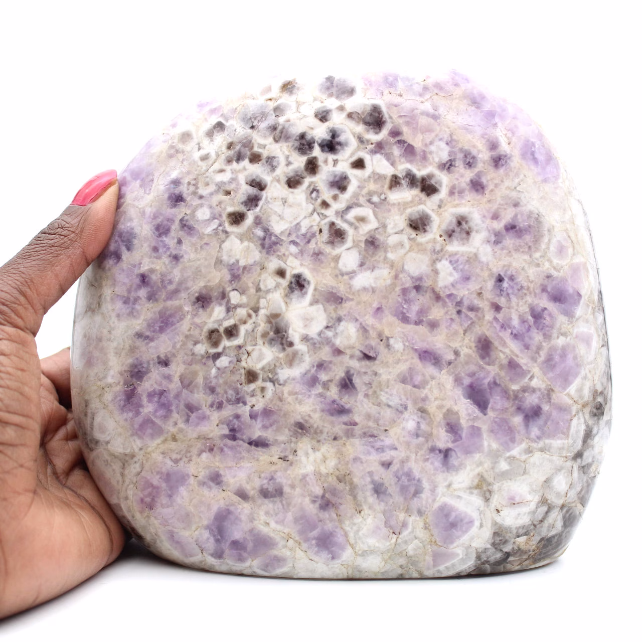 Amatista pulida, piedra natural decorativa, gran ejemplar, Madagascar