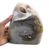 Cornalina pulida, gran adorno mineral de color rojo anaranjado, Madagascar - 1