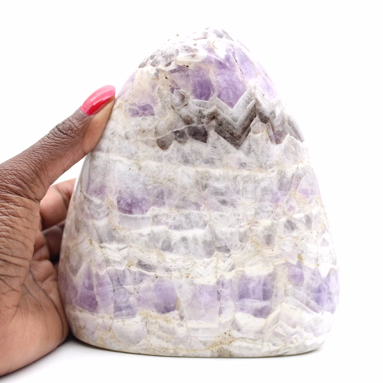 Amatista pulida, gran tamaño, Madagascar, adorno de piedra coleccionable.