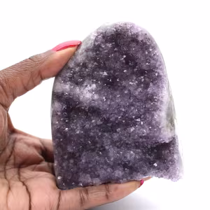 Drusa de amatista para sala de estar: piedra natural de la calma