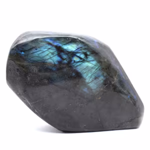 Adorno de piedra natural de labradorita pulida