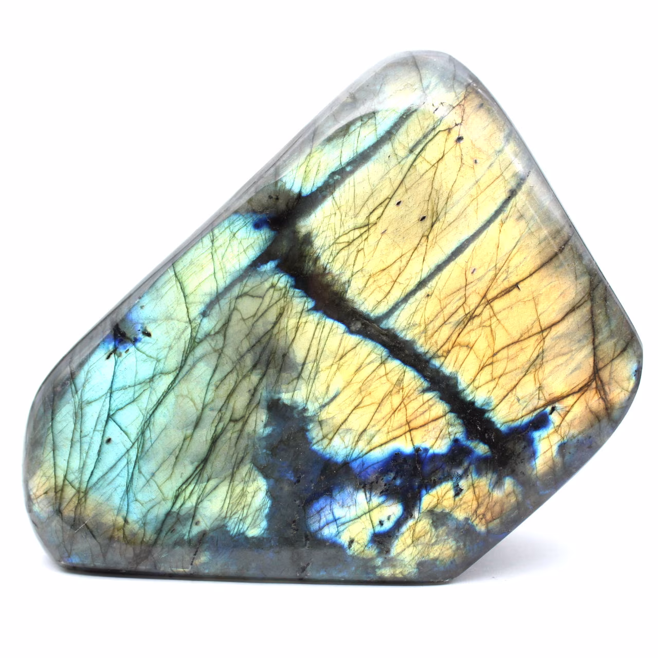 Adorno mineral de labradorita pulida de Madagascar